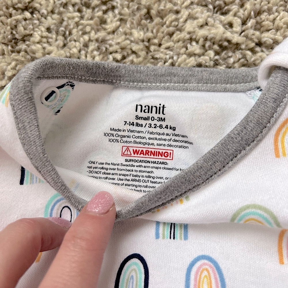 Nanit Sleep Wear Swaddle in Sweet Rainbows NWOT - Picture 2 of 6